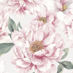Dimension Large Floral Wallpaper Pink / White The Design Library 283760