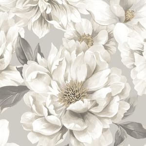 Dimension Large Floral Wallpaper Taupe The Design Library 283777
