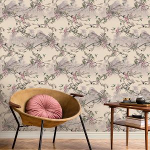 Ted's Enchanted Collection Hibiscus Wallpaper-Blush, Ted Baker 12474