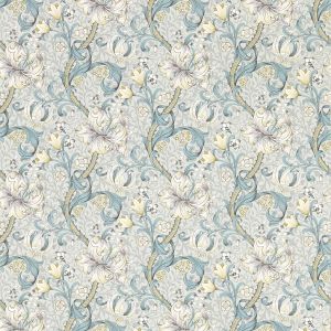 Golden Lily Wallpaper Slate Blue / Dove W0174/02 William Morris 