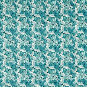 William Morris Acanthus Fabric Teal F1681/04