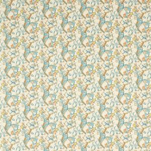William Morris Golden Lily Fabric Linen Teal F1677/04 