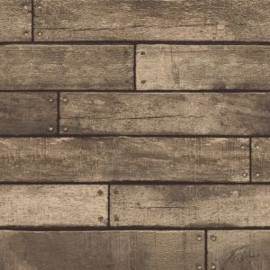 Brown Wooden Plank Effect Wallpaper Fine Decor FD31289