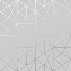 Metro Prism Geometric Triangle Wallpaper - Grey and Silver - WOW006