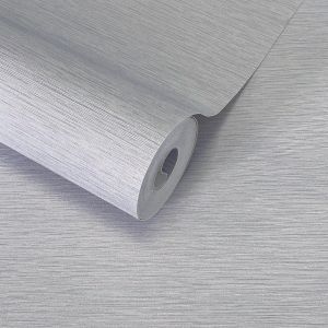 Heavyweight Vinyl Linear Texture Wallpaper Grey World of Wallpaper