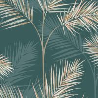 Emerald Green Palm Leaf Wallpaper Fine Decor FD42679