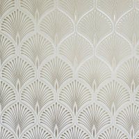 Layla Art Deco Wallpaper White GranDeco GV3101