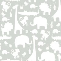 NuWallpaper Its A Jungle In Here Peel And Stick Wallpaper - Grey NU1393
