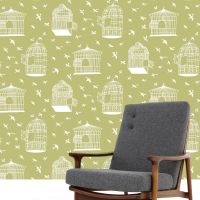 Our Adventure is About to Begin Wallpaper Afternoon Green Mini Moderns RRMM01AG 