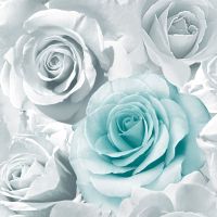 Madison Rose Glitter Floral Wallpaper Aqua and Grey Muriva 139523 - SAMPLE