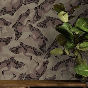 Ted Baker Fantasia Collection Cranes Wallpaper Brown 12620