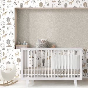 Forest Kingdom Silver Grey Galerie 14807 Little Explorers 2 Wallpaper 