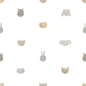 Little Explorers 2 Wallpaper Happy Heads Beige Galerie 14811