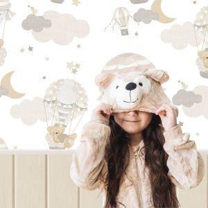 Little Explorers 2 Wallpaper Hot Air Balloons Silver Grey Galerie 14817