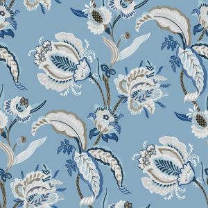 Into The Wild Abstract Floral Wallpaper Blue Galerie 18553