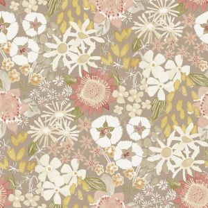 Karina Wildflower Garden Wallpaper Natural / Pink Fine Decor FD26521