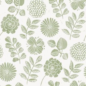 Inge Floral Vinyl Wallpaper Green Fine Decor FD26531