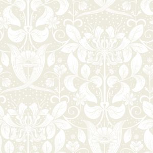 Hjarterum Berit Arts and Crafts Inspired Wallpaper Cream Galerie 83130