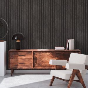 Wood Slats Wallpaper Charcoal AS Creation 39109-4 