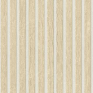 Wood Slats Wallpaper Beige/White AS Creation
