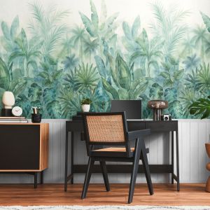 Leaf Wall Panel Vinyl Wallpaper White AS Creation 39810-1