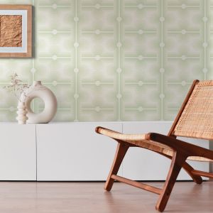 Diamond Geometric Diamond Motif Wallpaper Green AS Creation 39533-1