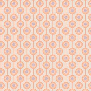 Retro Geometric Circle Wallpaper in Peach and Purple by AS Creation