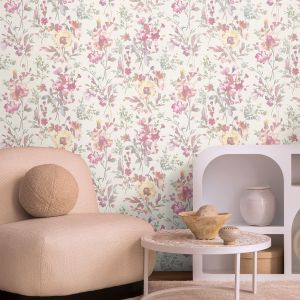 Petal Poetry Wallpaper Cream / Pink AS Creation 79061-1