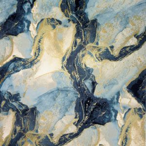 Abstract Marble Wallpaper Teal / Gold Arthouse 