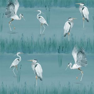 Bird & Water Wallpaper Blue Arthouse 100213AH