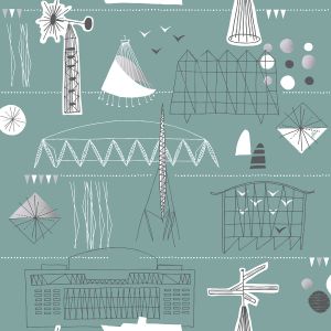 Festival Wallpaper High Tide Mini Moderns AZDPT016MI A4 SAMPLE