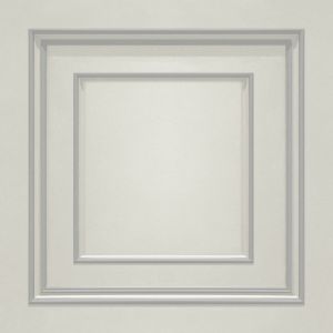 Amara Panel Vinyl Wallpaper Off White / Silver Belgravia 7388