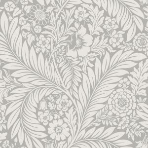 Florence Leaf Wallpaper Grey Belgravia 