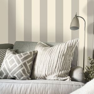 Stripe Wallpaper Silver Belgravia 1117