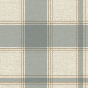 Carmella Check Textured Heavyweight Vinyl Wallpaper Blue Belgravia 7157