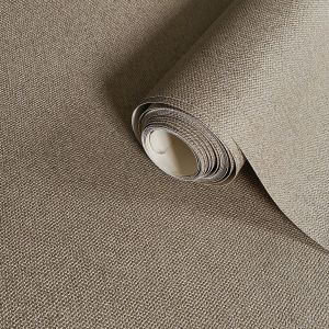 Hessian Textured Vinyl Wallpaper Mocha Belgravia 4414
