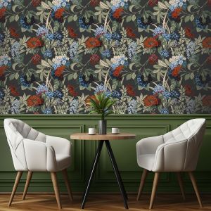 Floral Wallpaper Charcoal Belgravia 2320