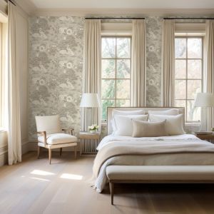 Belgravia 740 Izumi Bird Wallpaper Cream 