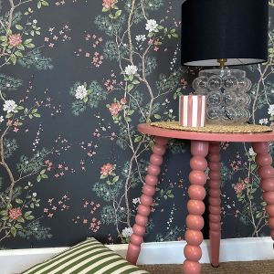 Bridget Floral Trail Wallpaper Charcoal Belgravia 751