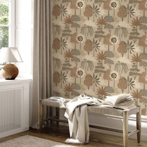 Belgravia 2332 Akiko Floral Wallpaper Beige