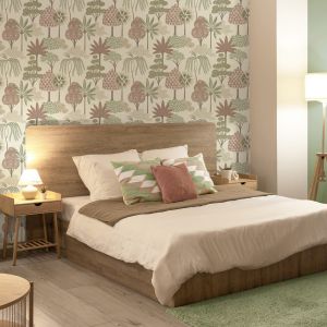 Trees Wallpaper Pink / Green Belgravia 2333