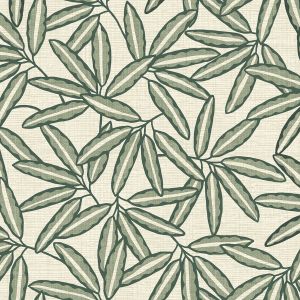 Grasscloth Heavyweight Vinyl Textured Leaf Wallpaper Sage Green Belgravia 2350