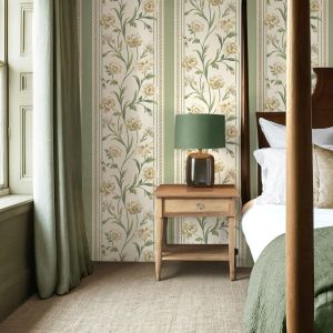 756 Belgravia Decor Raya Wallpaper Sage Green / Cream