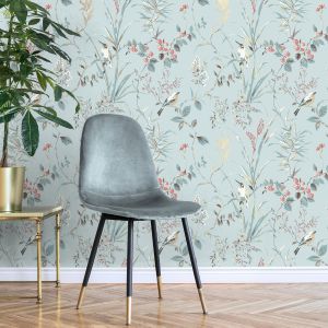 Blue Floral Wallpaper