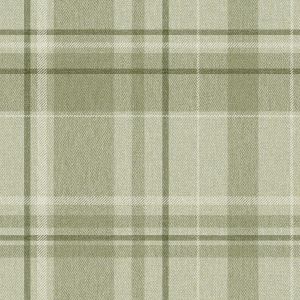 Harris Check Wallpaper Green Crown M1865