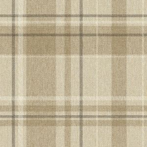 Beige Harris Check Wallpaper Crown M1868