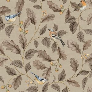 Oakleigh Trail Wallpaper Taupe Crown M1884