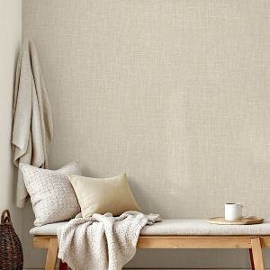 Crown M1885 Oakleigh Plain Wallpaper Natural