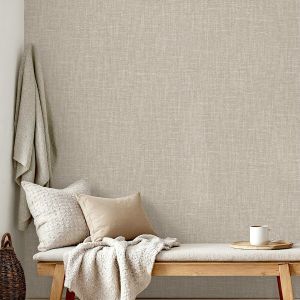 Crown M1887 Oakleigh Plain Wallpaper Taupe