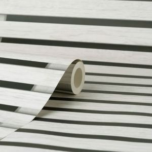 Wood Panel Wallpaper Grey / Black Fine Decor FD43219